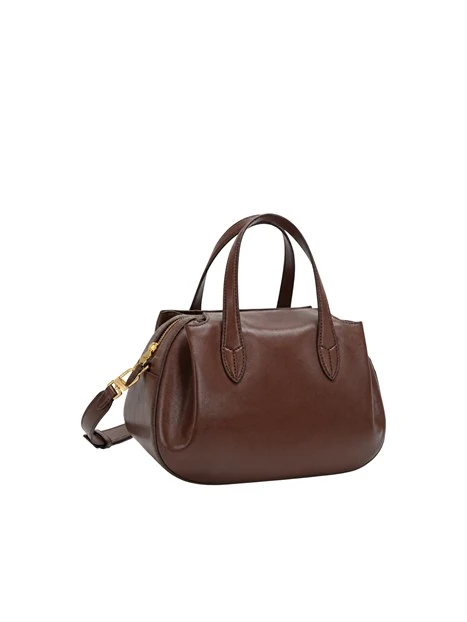 BORSA A MANO IN PELLE DAKATA CON TRACOLLA DONNA MARRONE