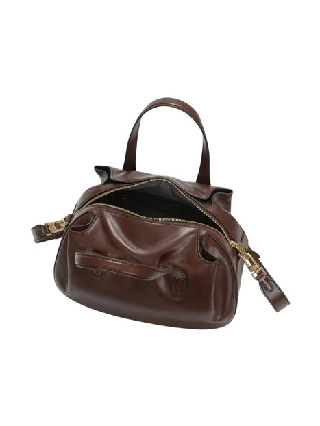 BORSA A MANO IN PELLE DAKATA CON TRACOLLA DONNA MARRONE