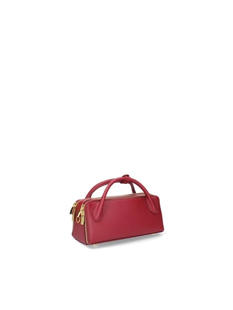 BORSA A MANO MINI IN PELLE MARTELLATA DONNA ROSSO