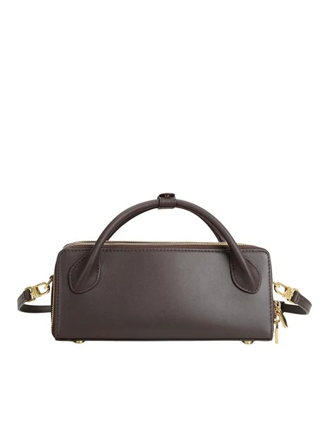 BORSA A MANO IN PELLE CAVALLINO DONNA MARRONE