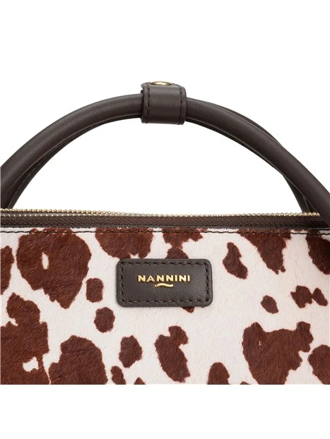 BORSA A MANO IN PELLE CAVALLINO DONNA MARRONE