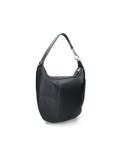 BORSA A SPALLA HOBO CON TRACOLLA DONNA NERO