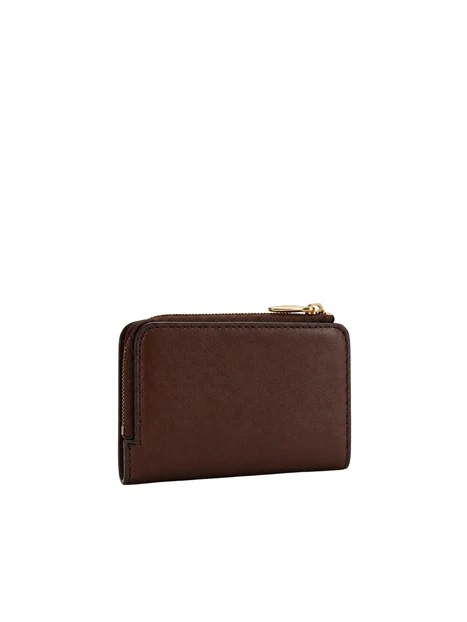 PORTAFOGLI PICCOLO IN PELLE DONNA MARRONE