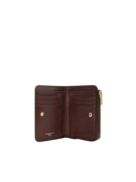 PORTAFOGLI PICCOLO IN PELLE DONNA MARRONE
