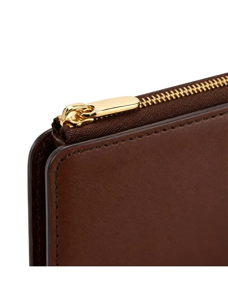 PORTAFOGLI PICCOLO IN PELLE DONNA MARRONE