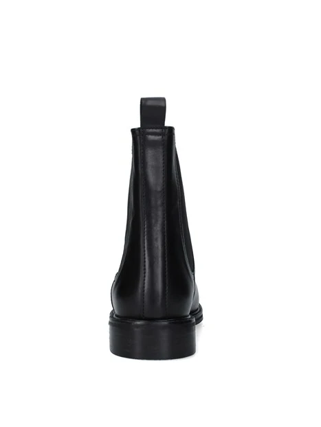 STIVALETTI TACCO BASSO CHELSEA CON INSERTI ELASTICI DONNA NERO