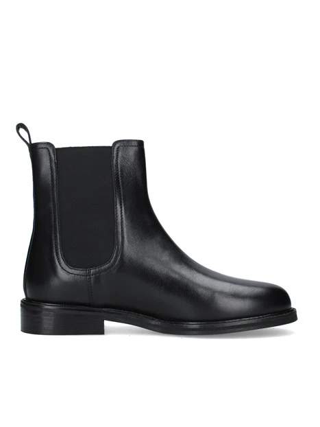 STIVALETTI TACCO BASSO CHELSEA CON INSERTI ELASTICI DONNA NERO