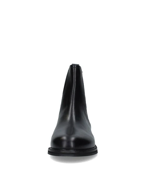 STIVALETTI TACCO BASSO CHELSEA CON INSERTI ELASTICI DONNA NERO