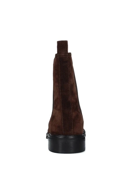 STIVALETTI TACCO BASSO CHELSEA CON INSERTI ELASTICI DONNA MARRONE