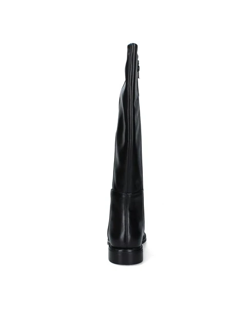 STIVALI TACCO BASSO CON PUNTA ARROTONDATA DONNA NERO