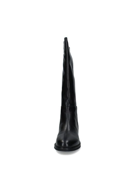 STIVALI TACCO BASSO CON PUNTA ARROTONDATA DONNA NERO