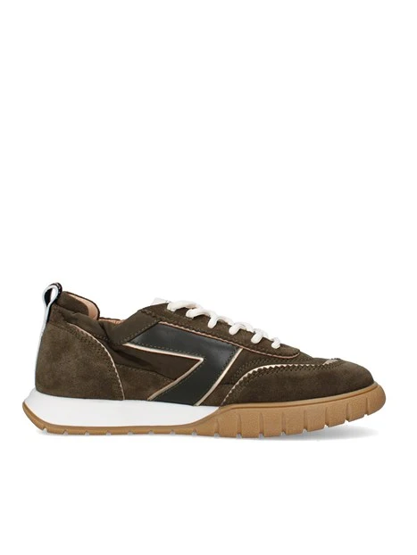 SNEAKERS BASSE CON PANNELLI A CONTRASTO DONNA VERDE