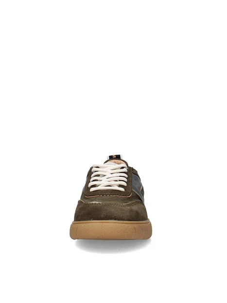 SNEAKERS BASSE CON PANNELLI A CONTRASTO DONNA VERDE