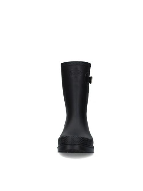 STIVALI TACCO BASSO CON FIBBIA DECORATIVA DONNA NERO