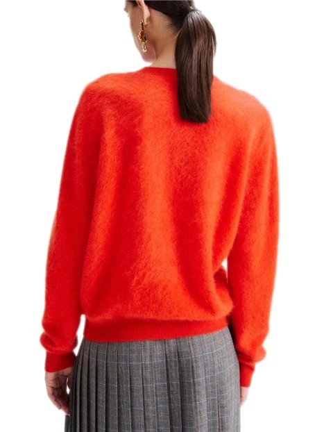 MAGLIA GIROCOLLO IN PURA LANA MERINO EXTRAFINE DONNA ARANCIO