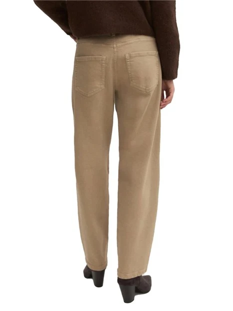 JEANS BOYFRIEND BARREL IN COTONE STRETCH EFFETTO OLD DONNA BEIGE