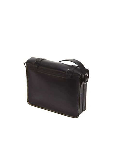 BORSA A TRACOLLA CON DOPPIA FIBBIA DONNA NERO