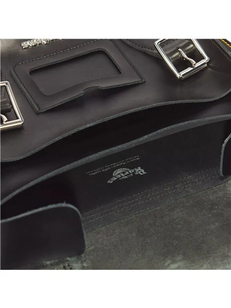 BORSA A TRACOLLA CON DOPPIA FIBBIA DONNA NERO