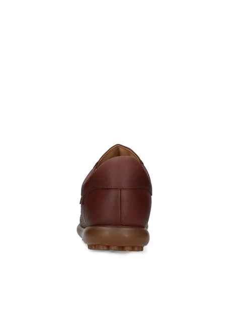 SNEAKERS BASSE IN PELLE CON CUCITURE LATERALI UOMO MARRONE