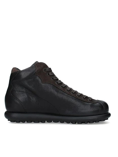 SNEAKERS ALTE CON INSERTI IN CAMOSCIO UOMO NERO