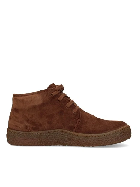 SNEAKERS ALTE CON SUOLA A CONTRASTO UOMO MARRONE