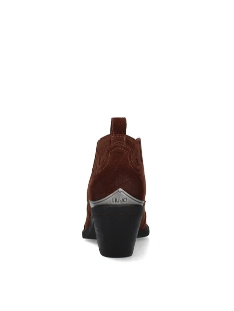 STIVALETTI TACCO ALTO TEXANI DONNA MARRONE