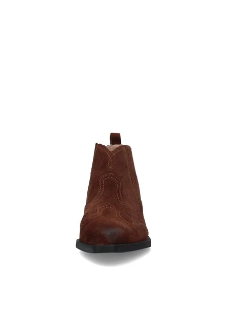 STIVALETTI TACCO ALTO TEXANI DONNA MARRONE
