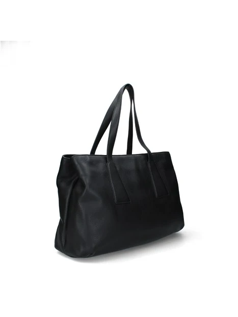 BORSA A MANO SQUADRATA IN PELLE DONNA NERO