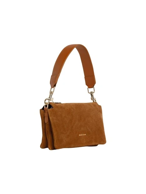 BORSA A SPALLA IN CAMOSCIO DONNA MARRONE