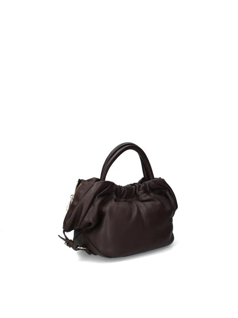 BORSA A MANO IN PELLE DONNA MARRONE