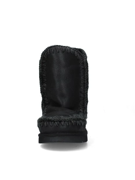 STIVALETTI TACCO BASSO CON BORCHIA GIOIELLO DONNA NERO