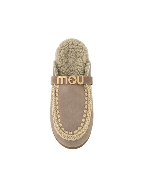 SABOT VERA PELLE E PELLICCIA DONNA BEIGE