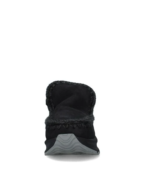 STIVALETTI TACCO BASSO CON CUCITURE DECORATIVE DONNA NERO