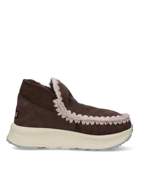 SNEAKERS SLIP-ON CON BORDO INTRECCIATO DONNA MARRONE