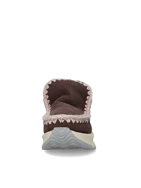 SNEAKERS SLIP-ON CON BORDO INTRECCIATO DONNA MARRONE
